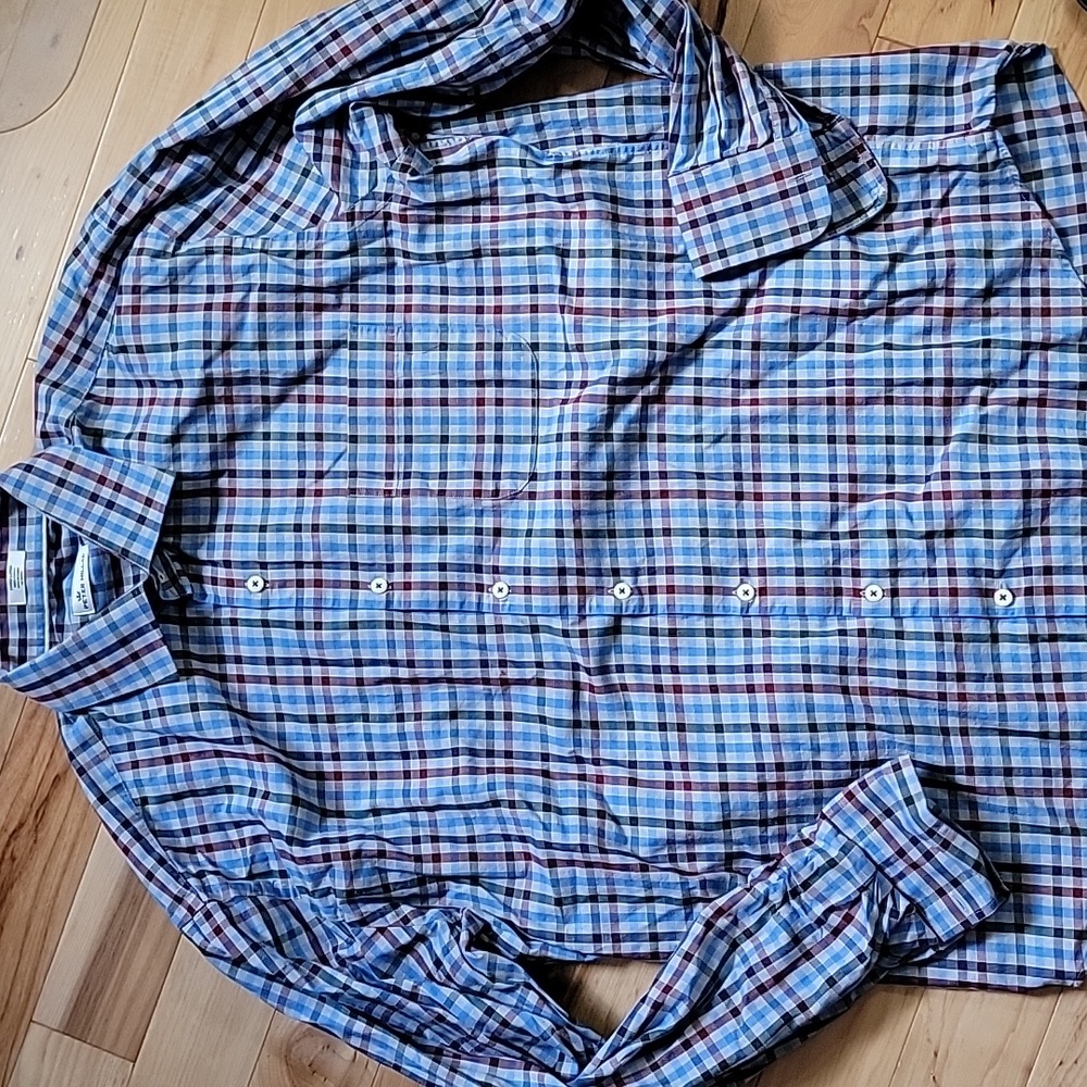 Peter Millar button down plaid shirt xl